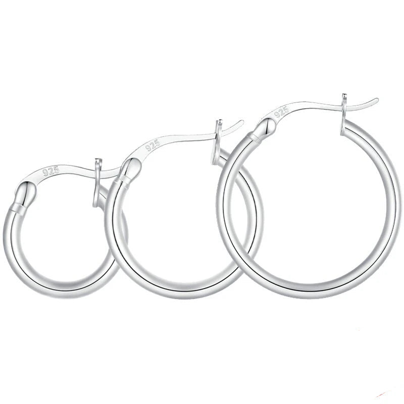 BAMOER Glossy Tube Hoop Earrings
