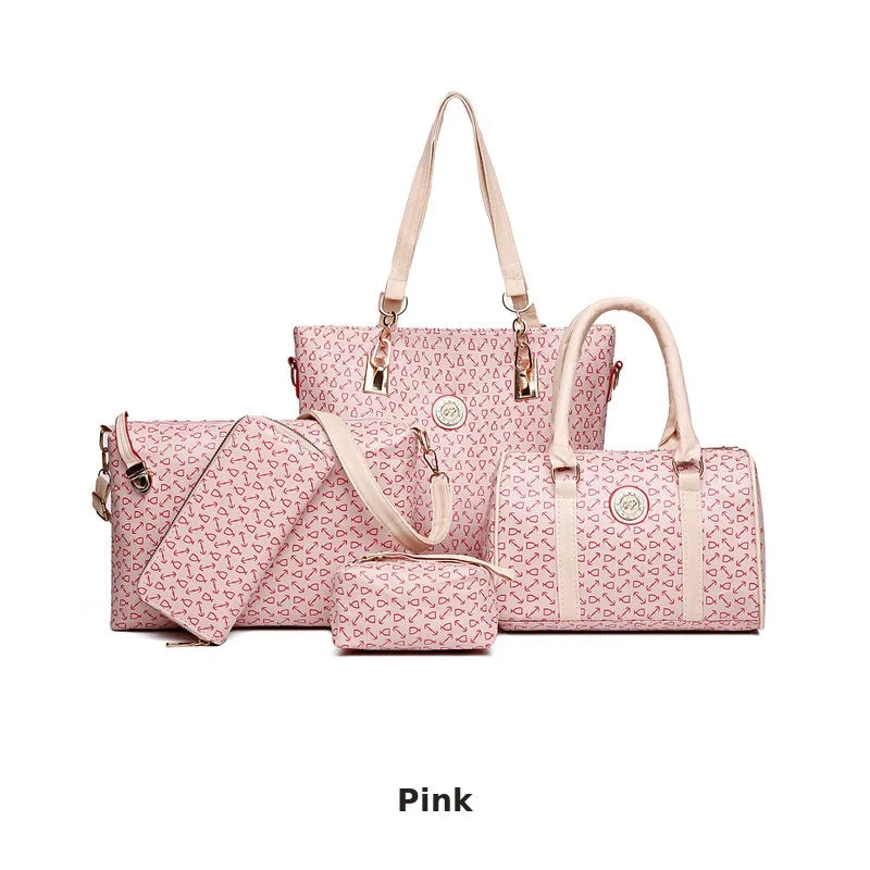 5-Piece Textured Handbag Set crossbody bag