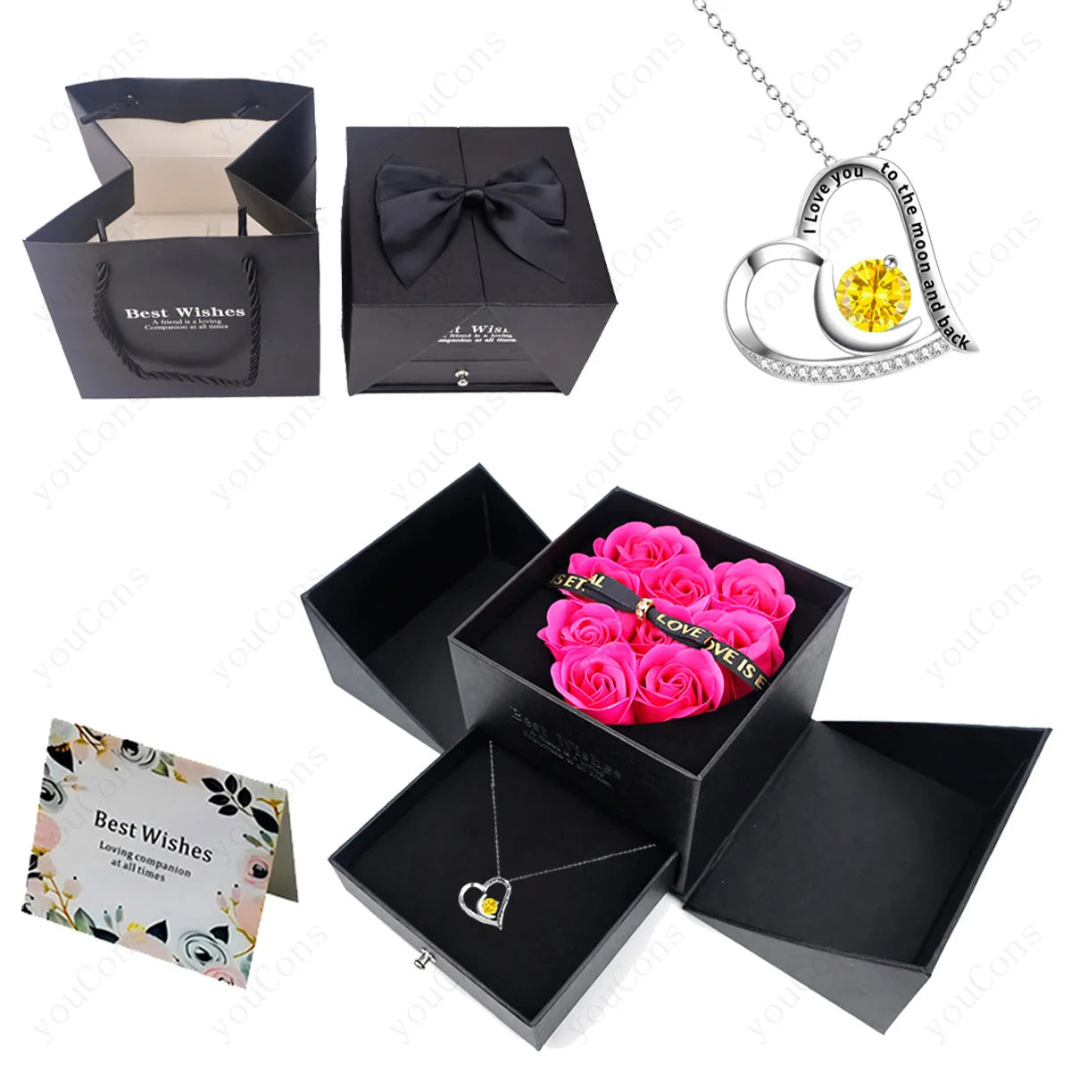 Heart Bow Pendant Necklace full collection