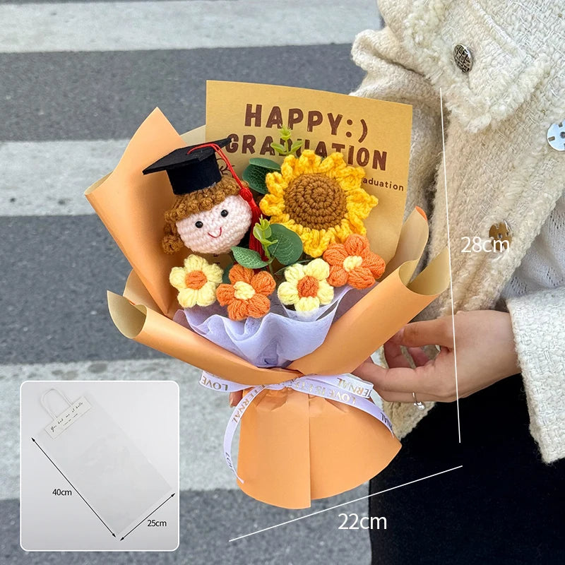 Handcrafted Yarn Floral Arrangement complete set