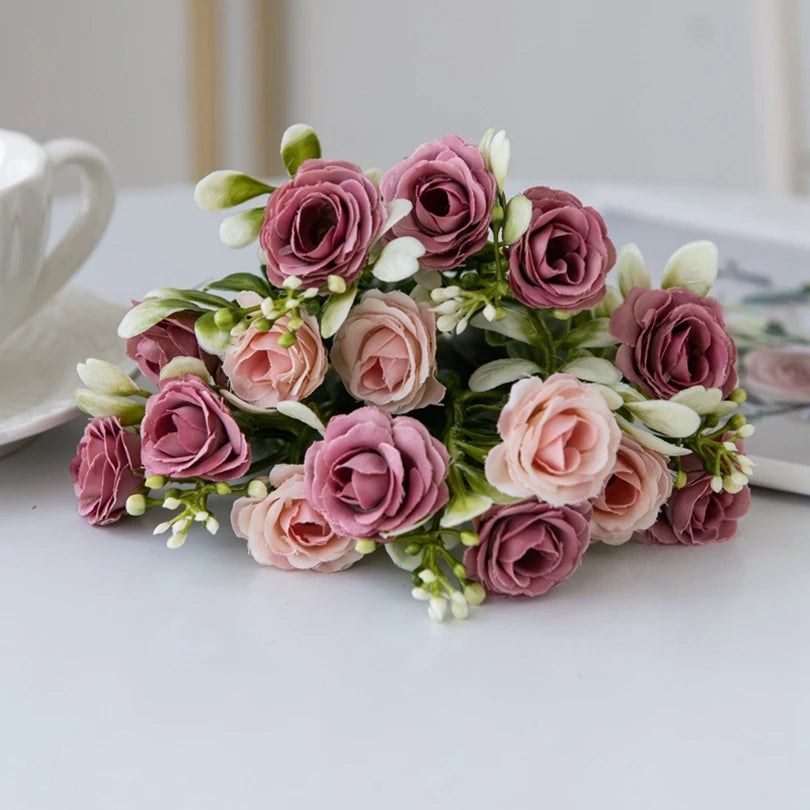 Rosavique Silk Rose Stem - Pink