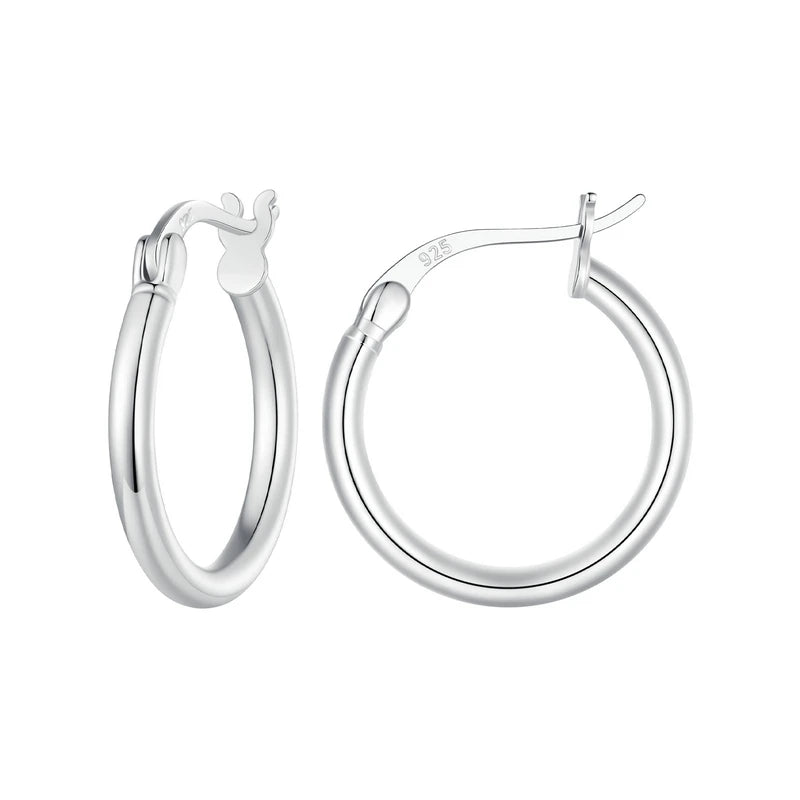 BAMOER Glossy Tube Hoop Earrings gift presentation