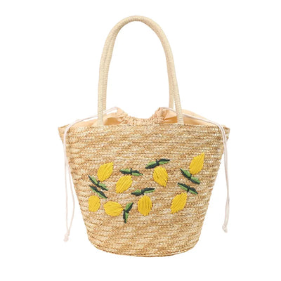Braided Rattan Boho Bag beach styling