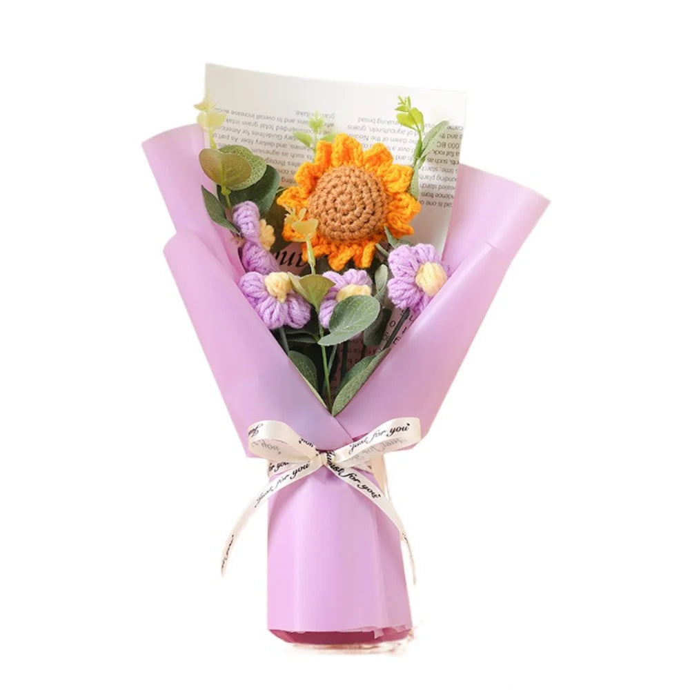 Handmade Crochet Flower Bouquet styling shot