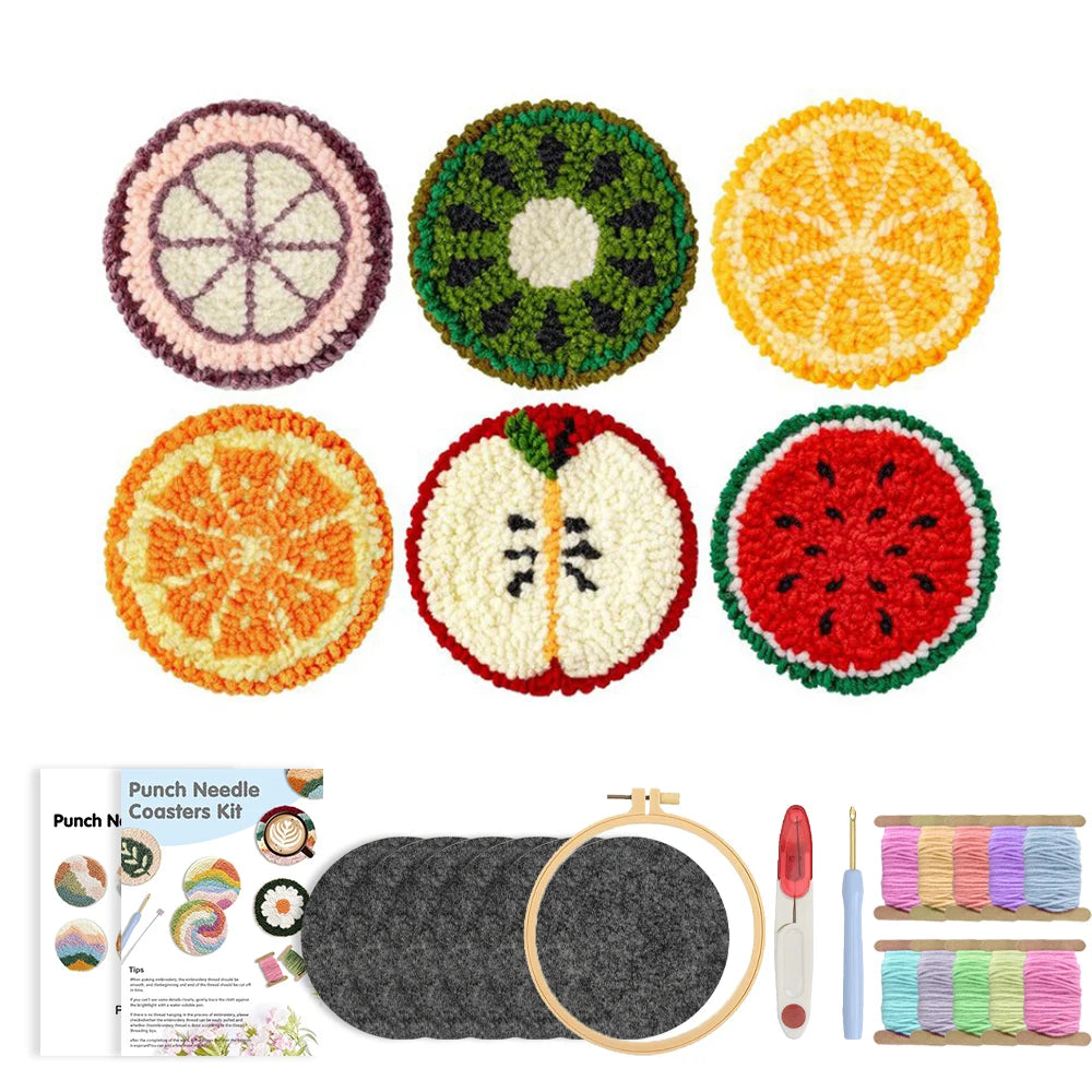 GATYZTORY Punch Needle Coaster Kit packaging