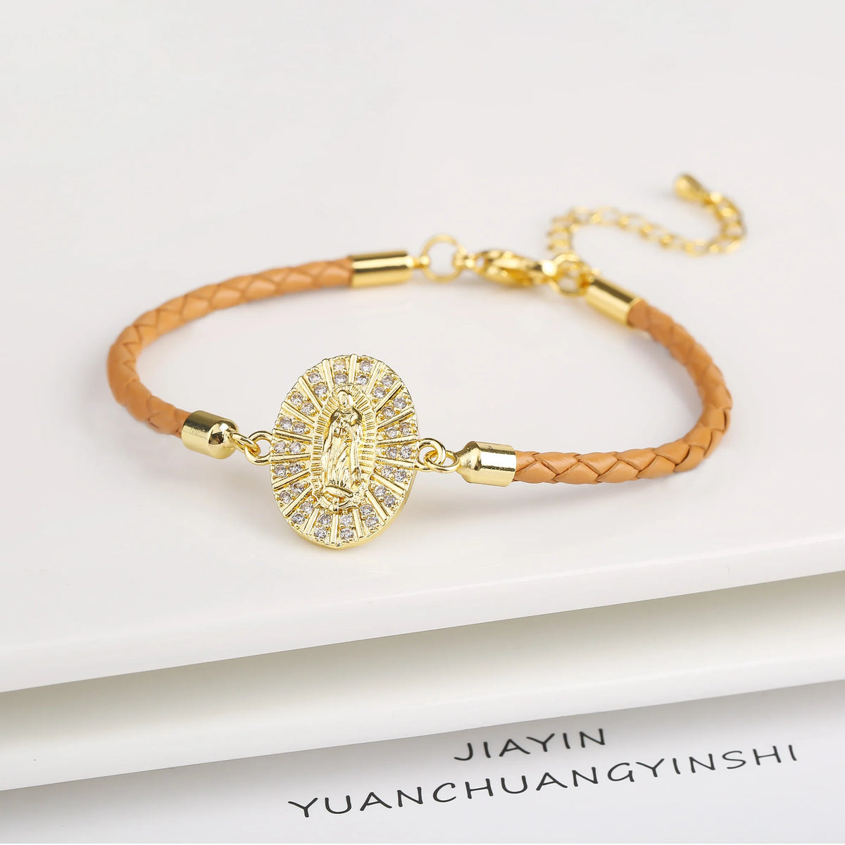 Rosette Virgin Mary Bracelet lifestyle shot