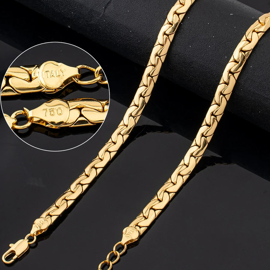Italian Snake Chain Necklace close-up