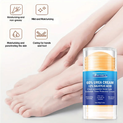 60% Urea Foot Cream Stick in use