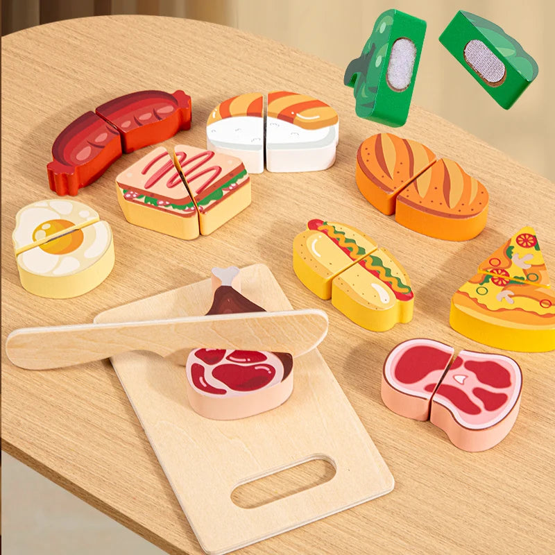 Wooden Pretend Play Food Set - Set B