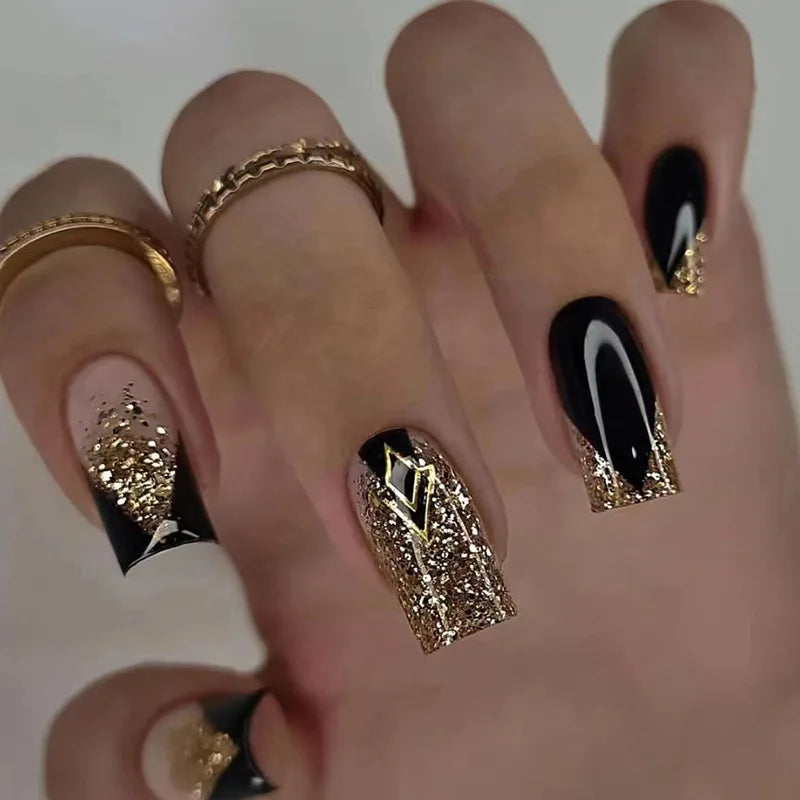 Velcrissa RougeVine Nails 24pc Medium Coffin Gothic Press-On Nails