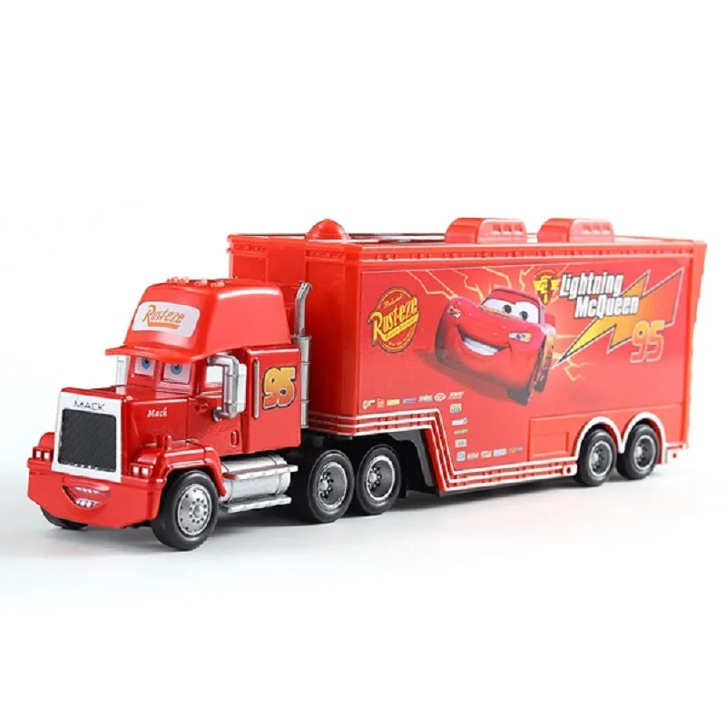 Pixar Cars Truck Birthday Gifts Mobilization Jackson Cool Sister Francisc Container Truck Set Car Model Toy Truck Ornaments