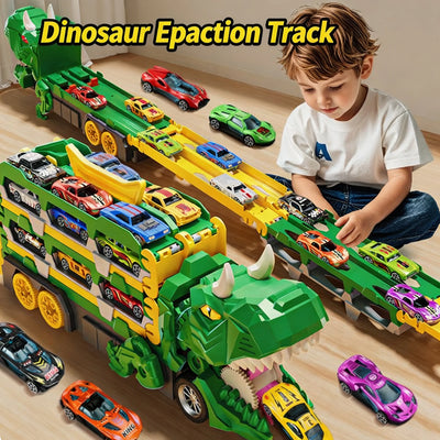 Dinosaur Catapult Car Track Playset