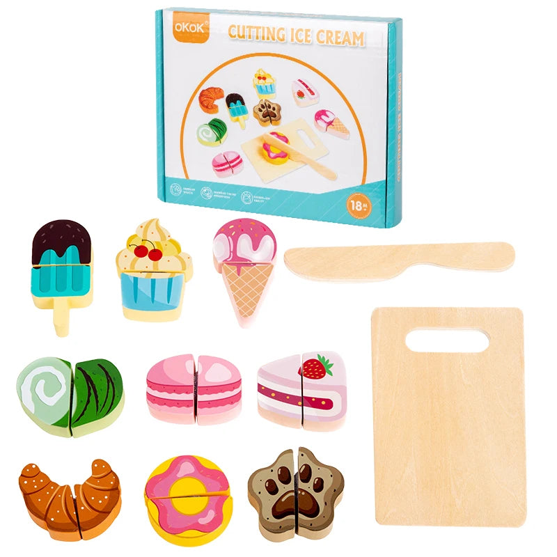 Wooden Pretend Play Food Set packaging