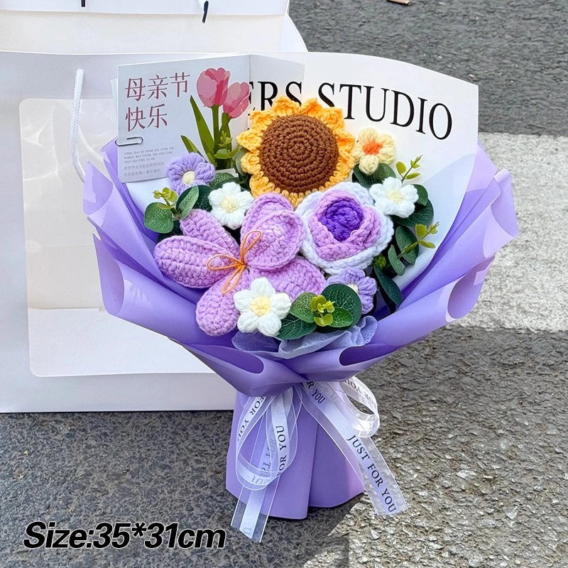 Handcrafted Yarn Floral Arrangement full arrangement