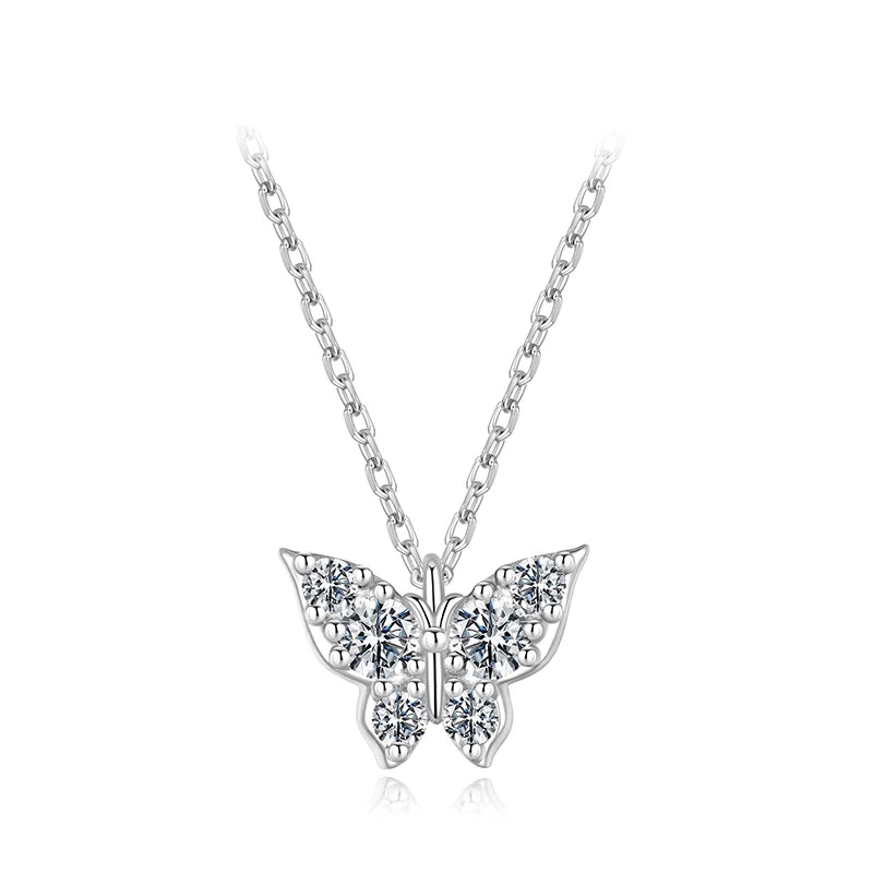 BAMOER Moissanite Butterfly Necklace gift presentation