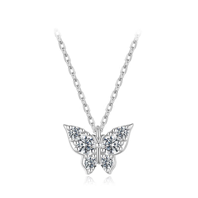 BAMOER Moissanite Butterfly Necklace gift presentation