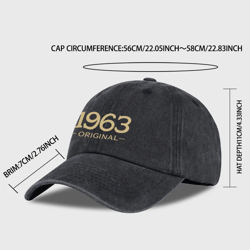 Heritage 1963 Vintage Style Baseball Cap - Black