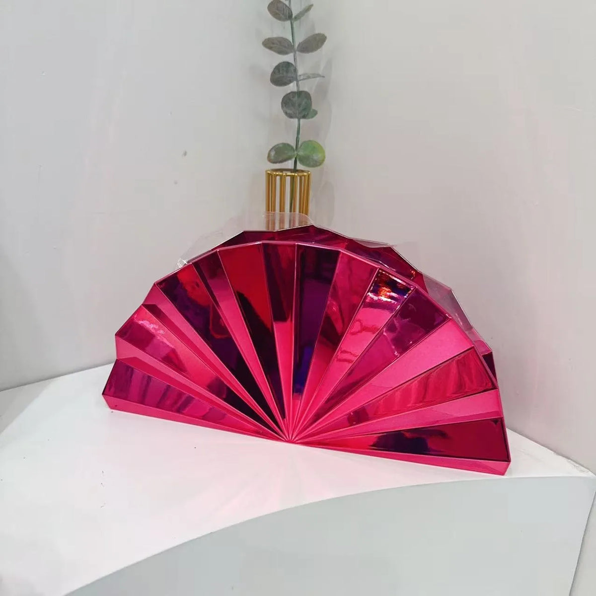 Moon Shape Acrylic Box Clutch full colour range