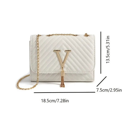 Women's Embroidered Crossbody Bag tassel detail