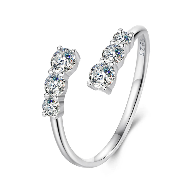 BAMOER Moissanite Twist Wrap Ring gift presentation