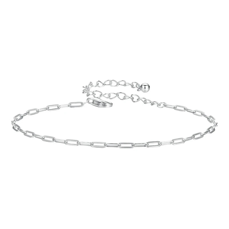 BAMOER Square Chain Silver Bracelet gift presentation