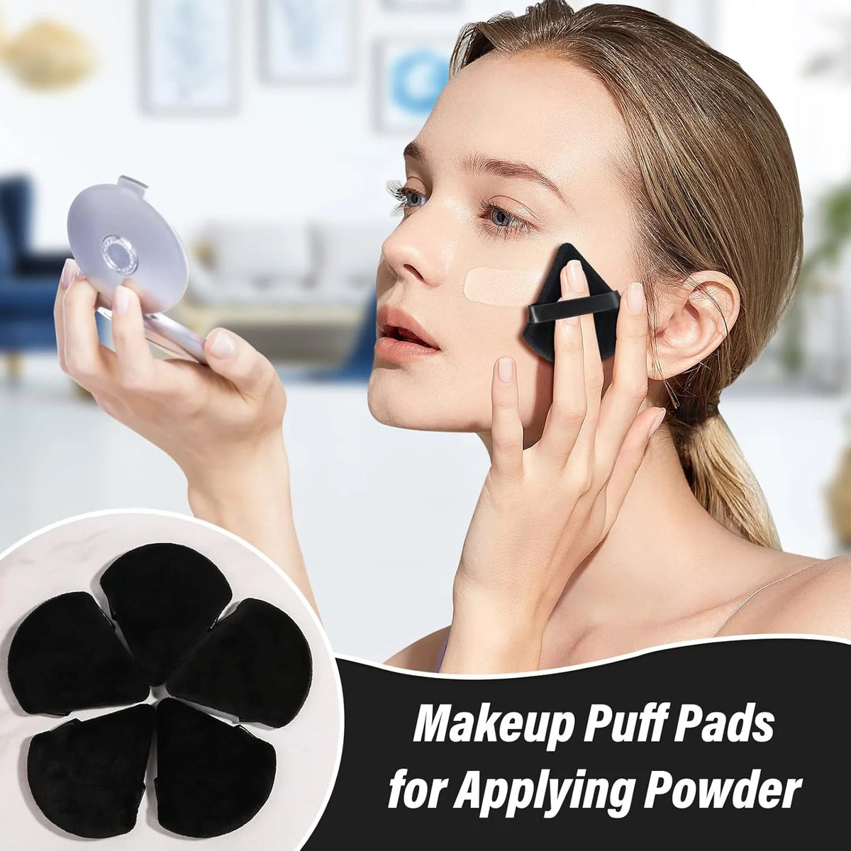 Mirelia AirBlend Makeup Sponge before and after
