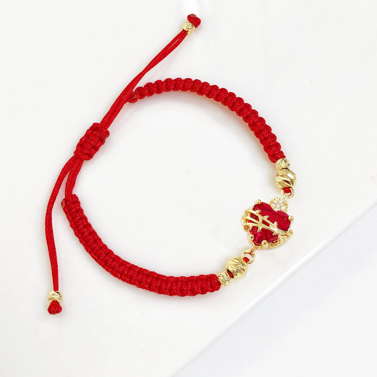Sacred Heart Cross Bracelet cross detail