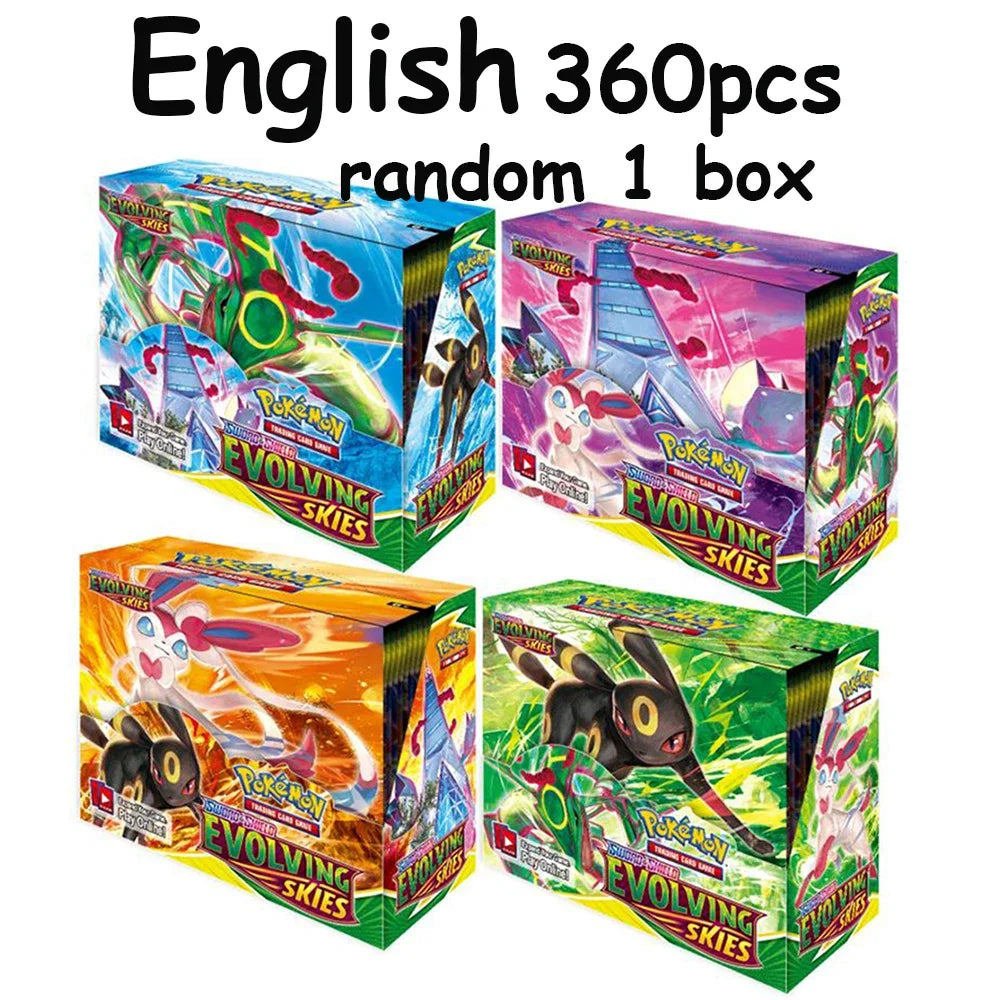 ★Newest 324Pcs Pokemon Cards Sun & Moon XY Evolutions Pokemon Booster Box Collectible Tradiner Card Game toy for children！
