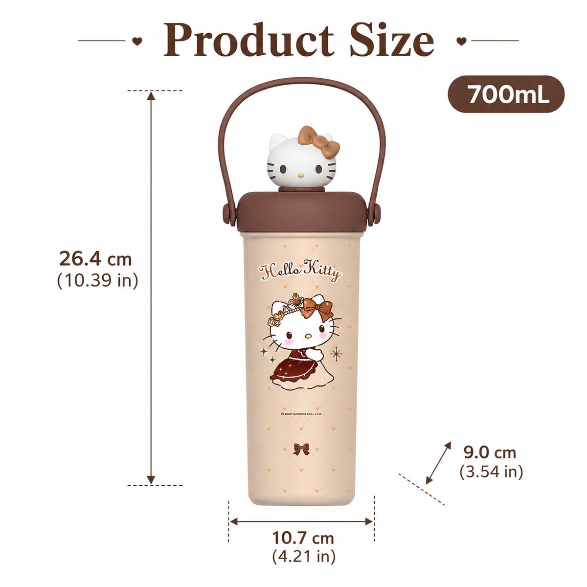 Sanrio Hello Kitty Tumbler Insulated Cup Travel Mug Straw Water Bottle Thermal Coffee Cup Portable Drinkware with Handle Charm