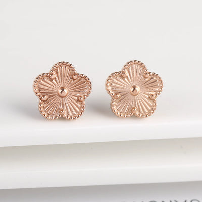 Clover Stud Earrings - Black