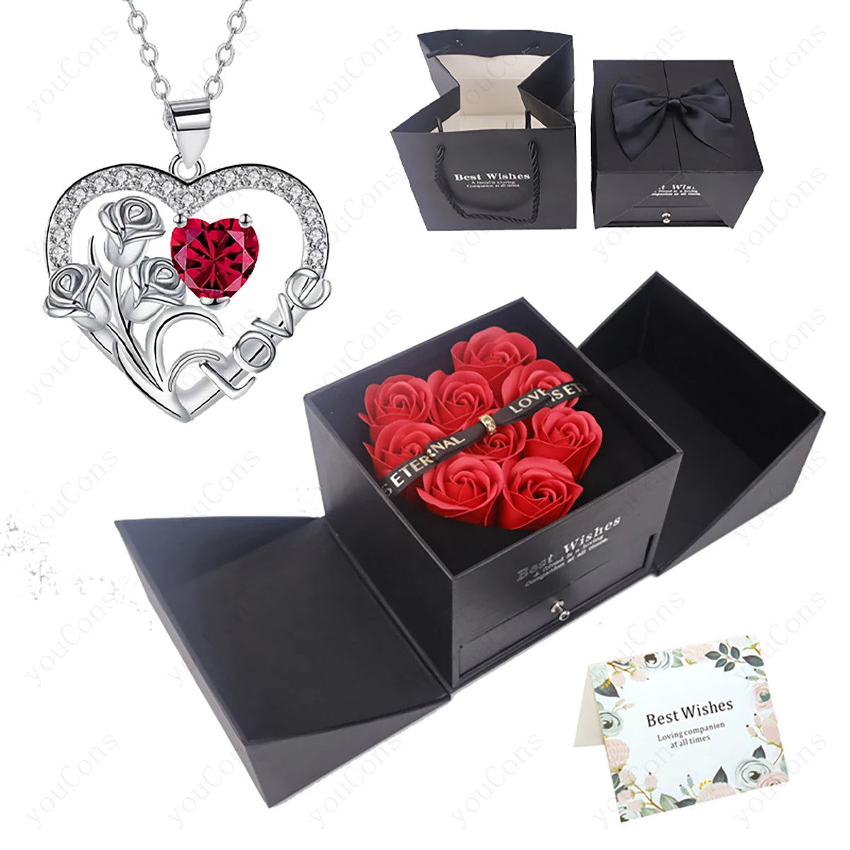 Zircon Heart Necklace final presentation