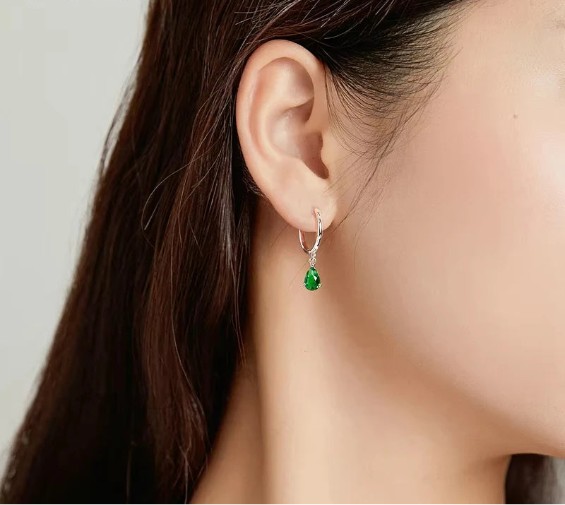 BAMOER Water Drop Statement Earrings close-up
