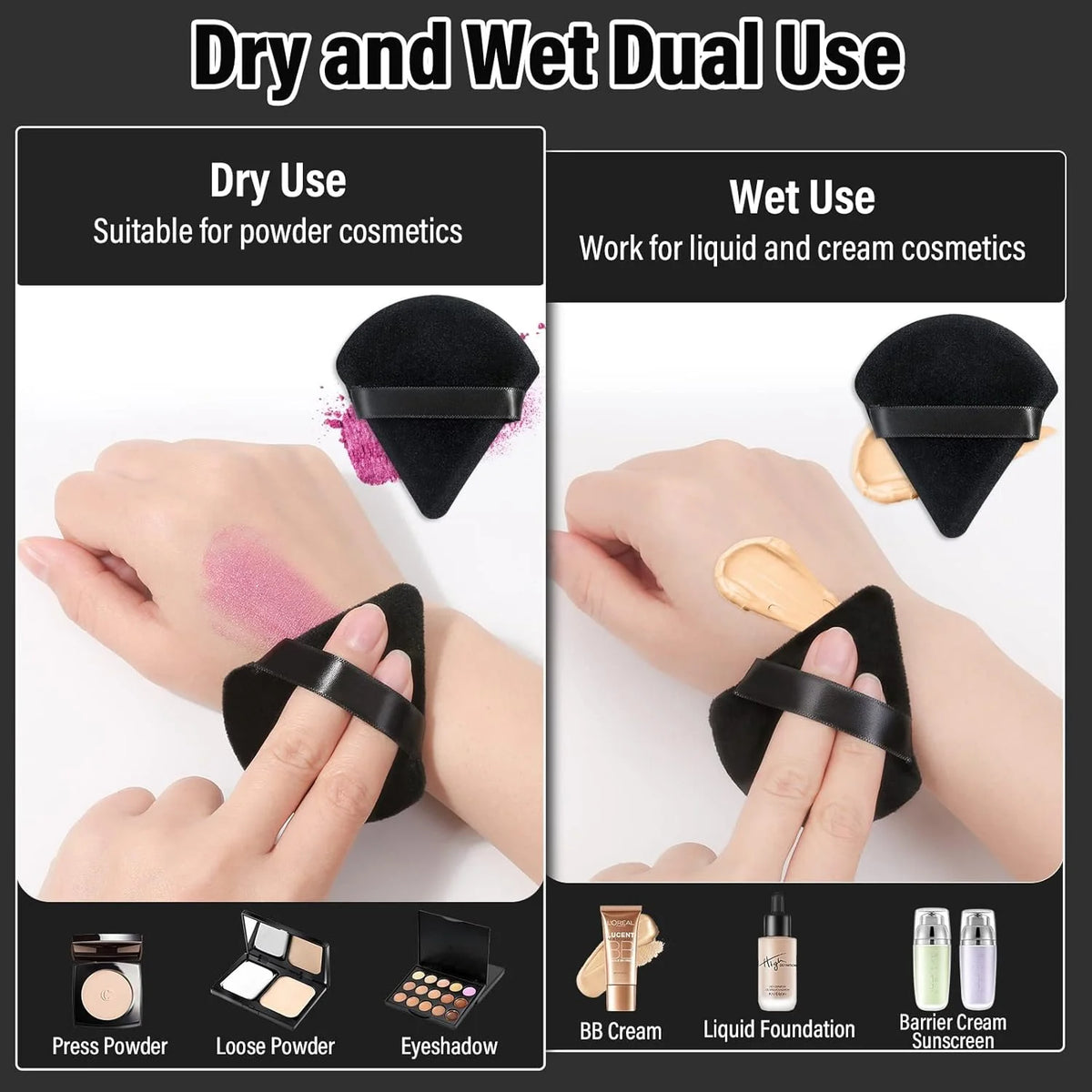 Mirelia AirBlend Makeup Sponge in use