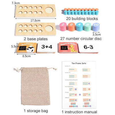 Wooden Number Matching Board child playing