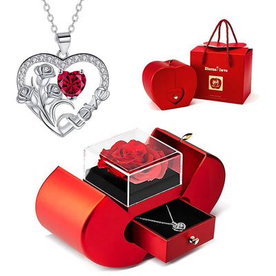 Heart Zircon Necklace - Apple Gift Box