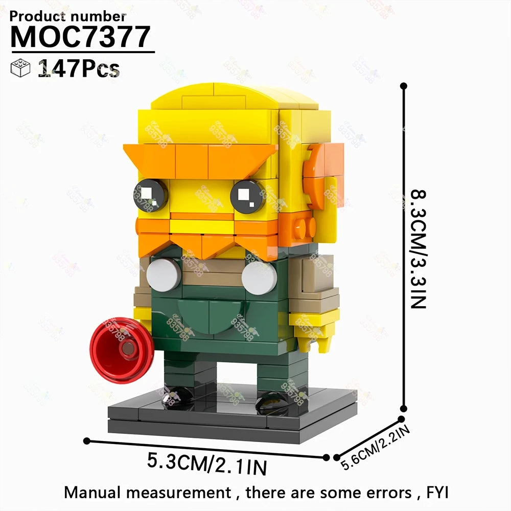 MOC Animation Series Brickheadzed Building Blocks Marge Bart Maggie Homer Figure Toy DIY Character Model Assembly Brick Kid Gift