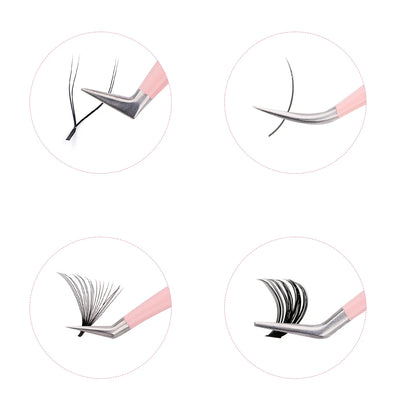 Roselle LashGrip Precision Tweezers - Style 2