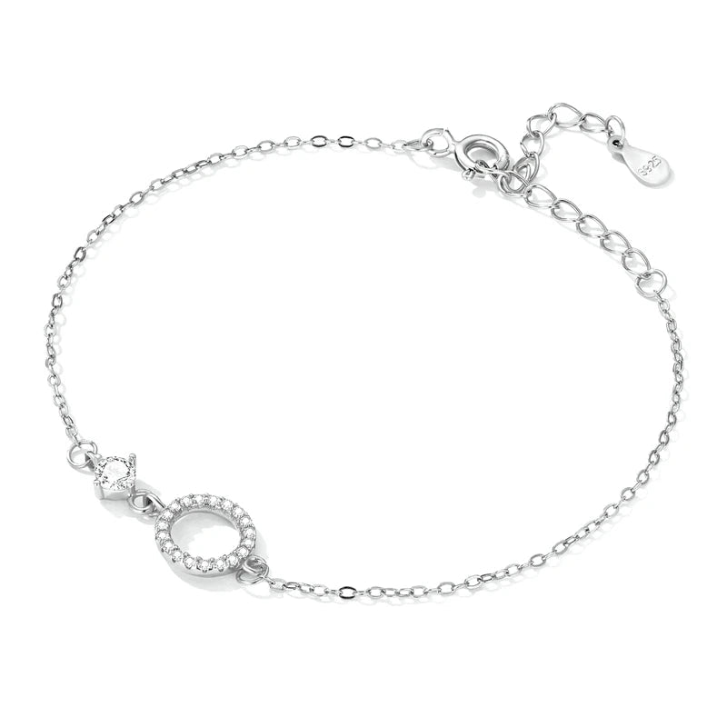 BAMOER Simple Ring-Link Bracelet close-up
