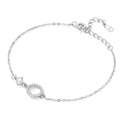 BAMOER Simple Ring-Link Bracelet close-up