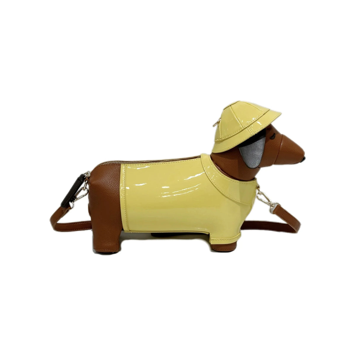Novelty Dachshund Crossbody Bag interior view