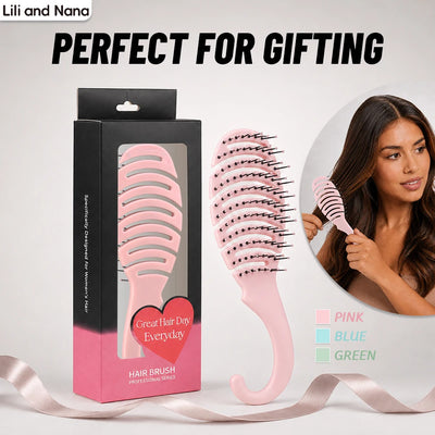 Velmora GlideBrush Detangling Hair Brush - Pale Pink
