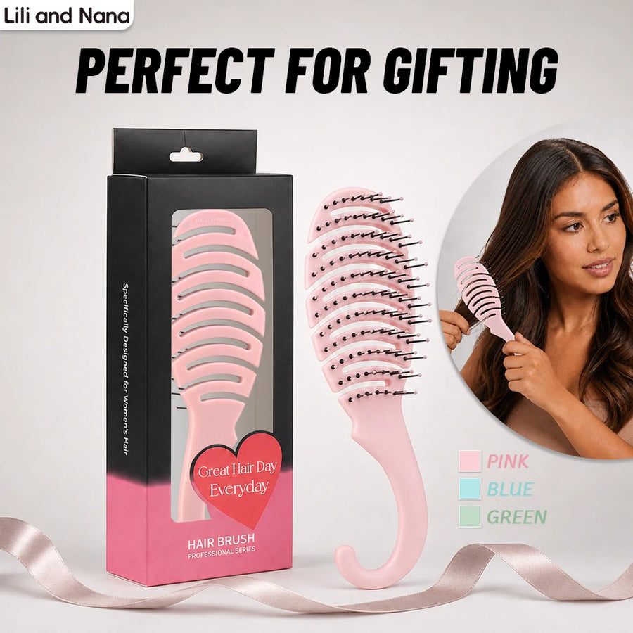 Velmora GlideBrush Detangling Hair Brush - Pale Pink