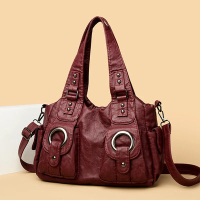 Multi-Layer Pocket Crossbody Bag - Grey