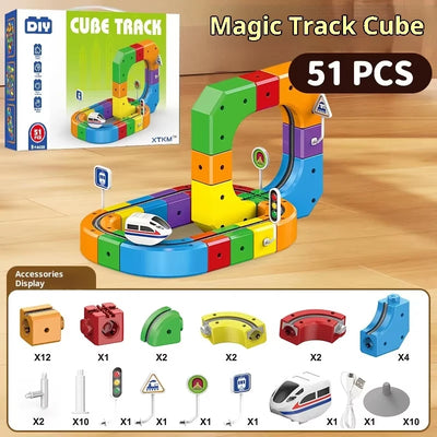 Electric Track Building Set packaging