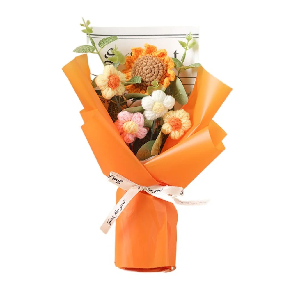 Handmade Crochet Flower Bouquet full colour range