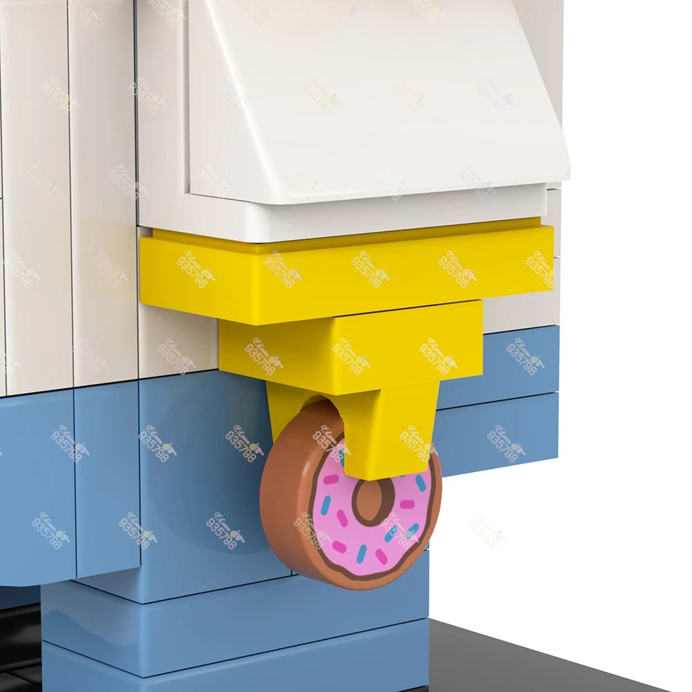 MOC Animation Series Brickheadzed Building Blocks Marge Bart Maggie Homer Figure Toy DIY Character Model Assembly Brick Kid Gift