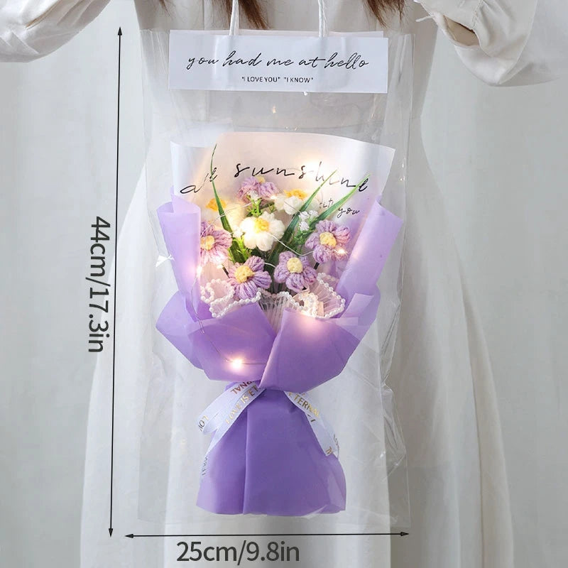 Handcrafted Yarn Floral Arrangement single stem