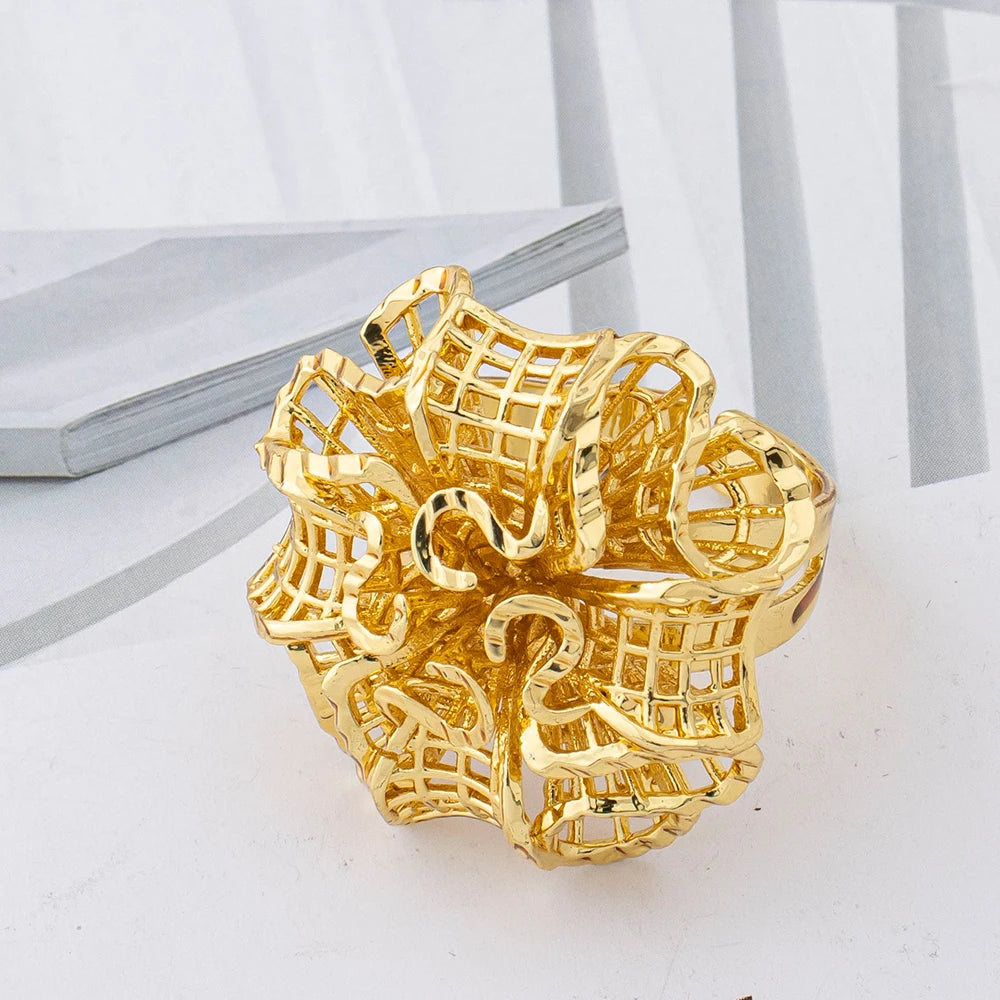 Vintage Filigree Flower Statement Ring - Design 10