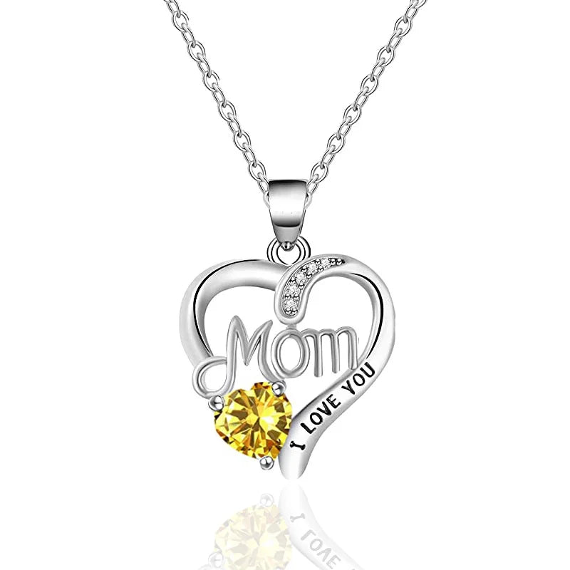 Amorae Heart Pendant Necklace - Powder Blue