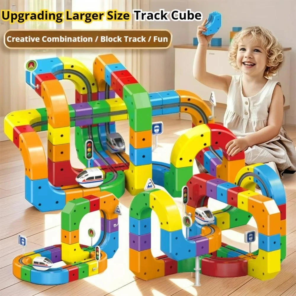 Electric Track Building Set close-up